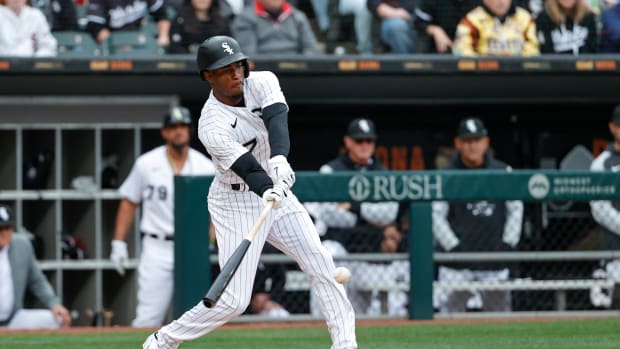 Tim Anderson bats.
